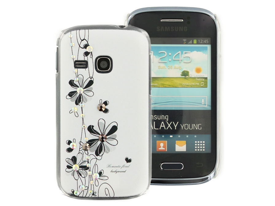 Floral Diamond Case - Samsung Galaxy Young S6310 Hoesje