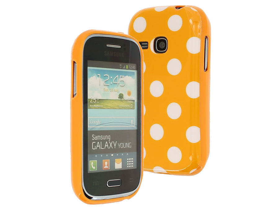 Polka Dot TPU Case - Samsung Galaxy Young S6310 Hoesje