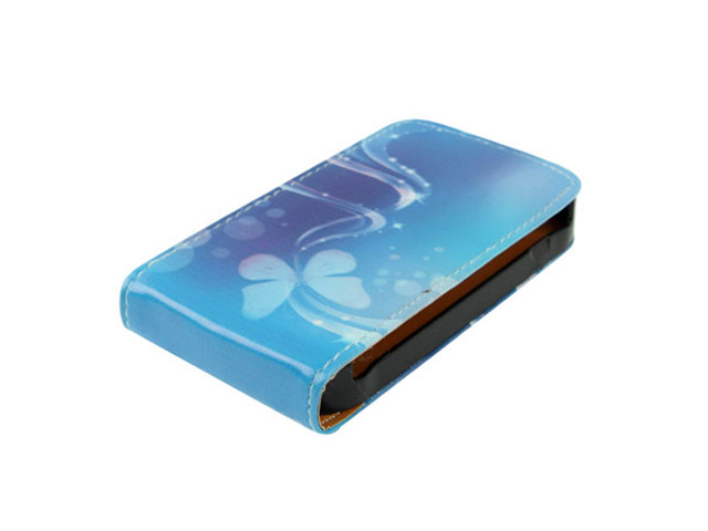 Blue Butterflies Kunstleren Flip Case Samsung Galaxy Mini 2 (S6500)
