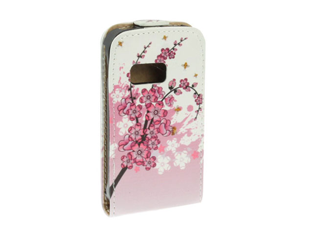 Chinese Blossom Kunstleren Flip Case Samsung Galaxy Mini 2 (S6500)