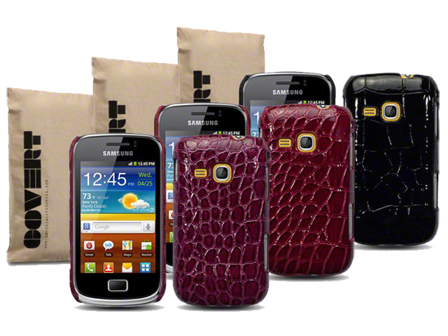 Covert Croco-look Back Case Hoesje Samsung Galaxy Mini 2 (S6500)