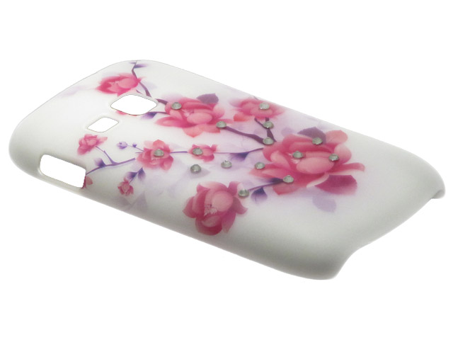Crystals ''Sweet Roses'' Case Hoesje Samsung Galaxy Mini 2 (S6500)