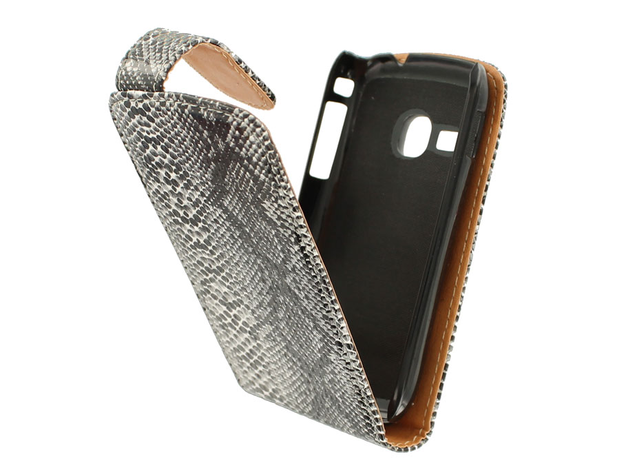 Snake Skin Flip Case voor Samsung Galaxy Mini 2 (S6500)