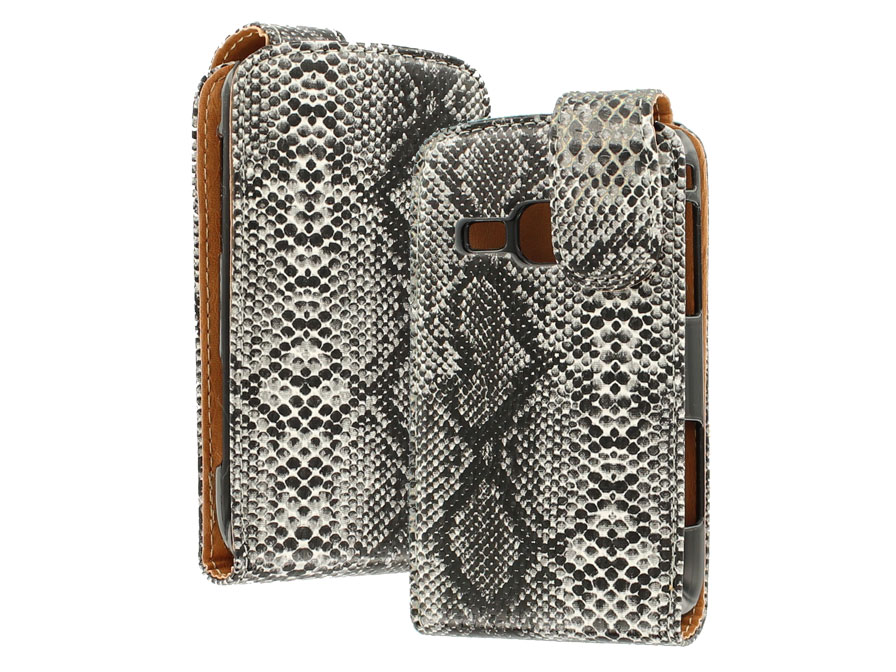 Snake Skin Flip Case voor Samsung Galaxy Mini 2 (S6500)