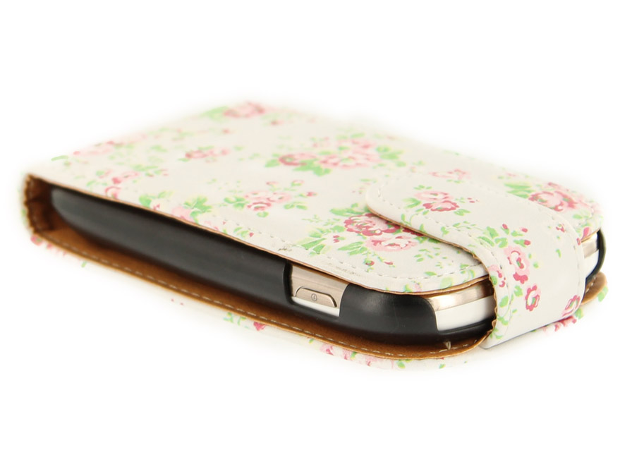 Flower Flip Case voor Samsung Galaxy Fame (S6810)