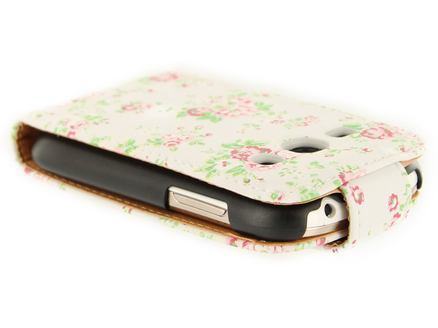 Flower Flip Case voor Samsung Galaxy Fame (S6810)
