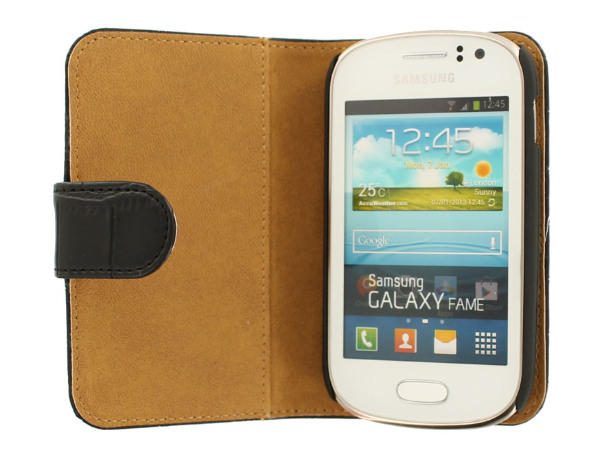 Croco Book Case Hoesje voor Samsung Galaxy Fame (S6810)