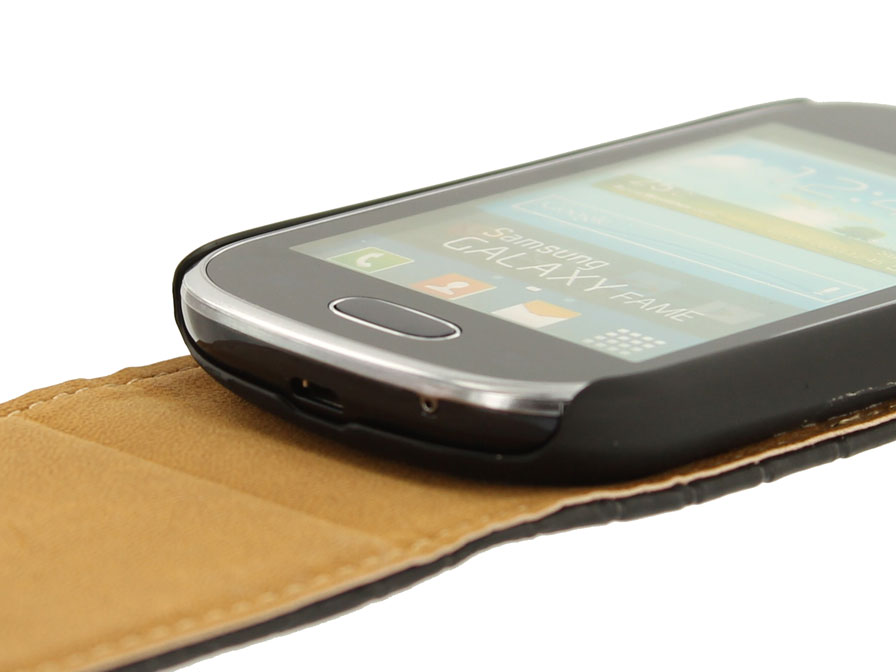 Croco Flip Case Hoesje voor Samsung Galaxy Fame (S6810)