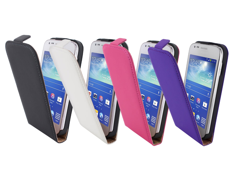 Mobiparts Premium Echt Leren Flip Case voor Samsung Galaxy Ace 3