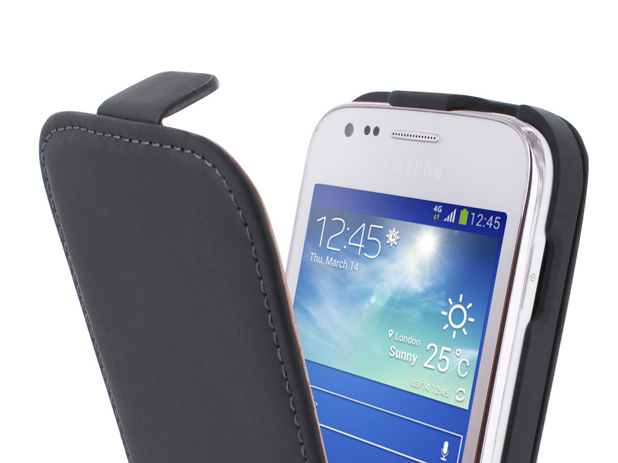 Mobiparts Premium Echt Leren Flip Case voor Samsung Galaxy Ace 3