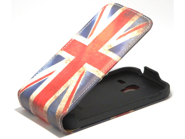 Great Brittain Vintage Flip Case voor Samsung Galaxy Ace Plus (S7500)