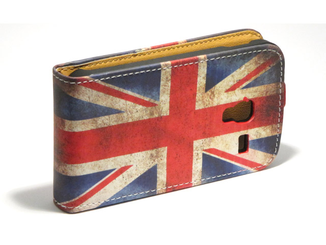 Great Brittain Vintage Flip Case voor Samsung Galaxy Ace Plus (S7500)