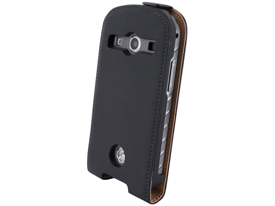 Mobiparts Premium Echt Leren Flip Case voor Samsung Xcover 2