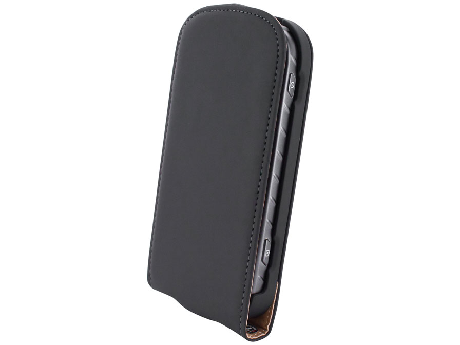 Mobiparts Premium Echt Leren Flip Case voor Samsung Xcover 2