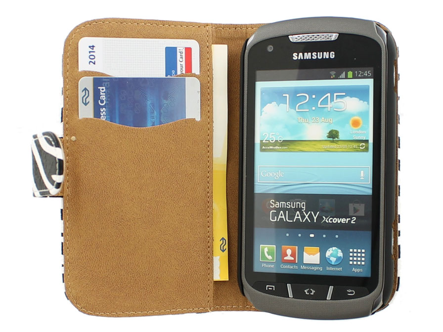 Zebra Book Case Hoesje voor Samsung Galaxy Xcover 2
