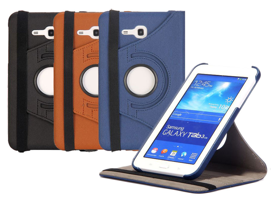 Classic Canvas Swivel Case - Hoes voor Samsung Galaxy Tab 3 7.0 Lite