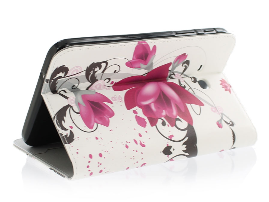 Big Flower Stand Case - Hoesje voor Samsung Galaxy Tab 3 Lite