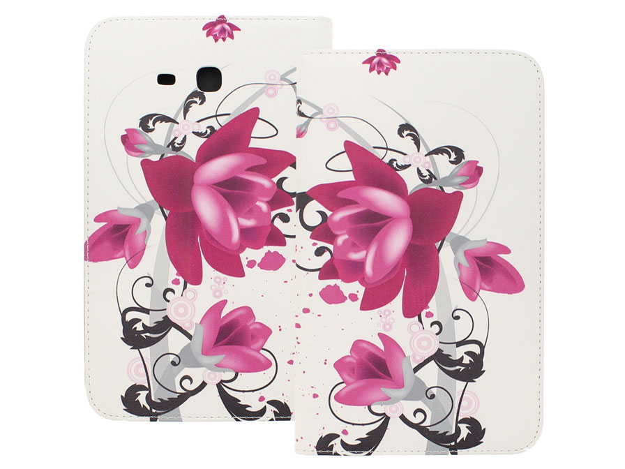 Big Flower Stand Case - Hoesje voor Samsung Galaxy Tab 3 Lite