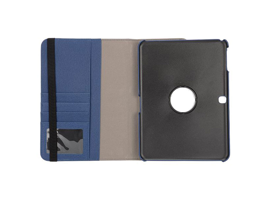 Roterende Swivel Canvas Case - Hoes voor Samsung Galaxy Tab 4 10.1