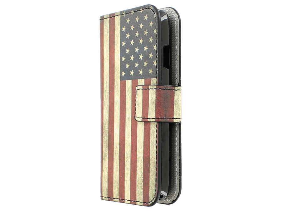 Samsung Galaxy Trend 2 Wallet Case Hoesje - Vintage US Flag