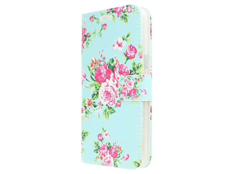 Flower Book Case - Samsung Galaxy Grand Prime Hoesje