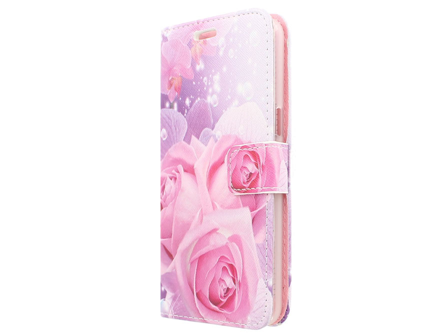 Rose Book Case - Samsung Galaxy Grand Prime Hoesje