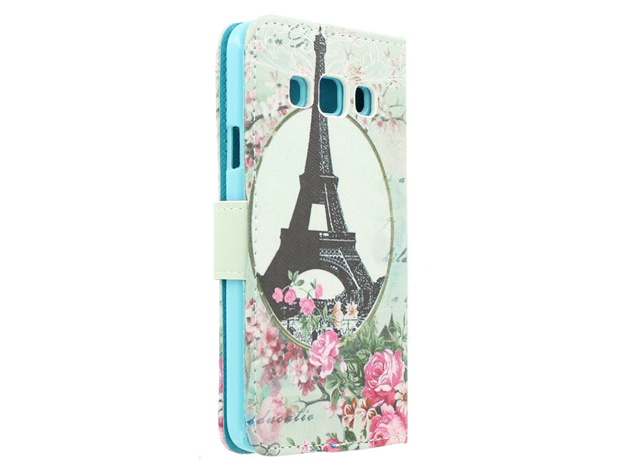 Retro Paris Book Case - Samsung Galaxy A3 2015 hoesje