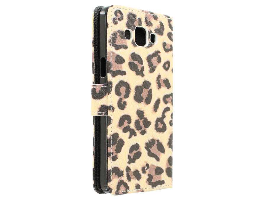 Leopard Book Case - Samsung Galaxy A5 2015 hoesje