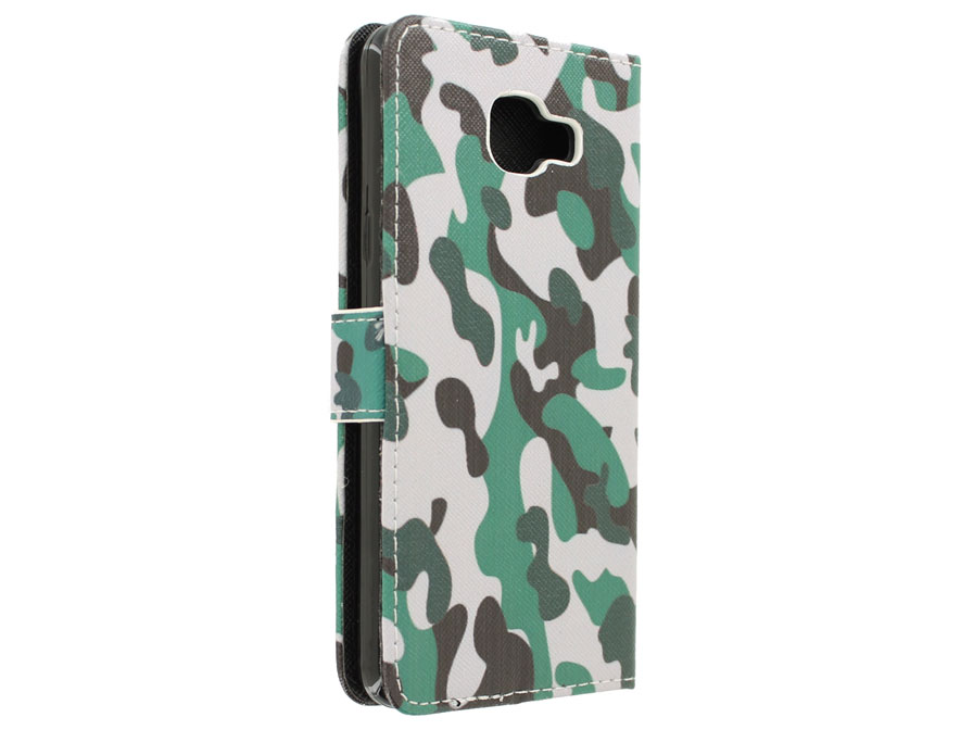 Camouflage Book Case - Samsung Galaxy A5 2016 hoesje