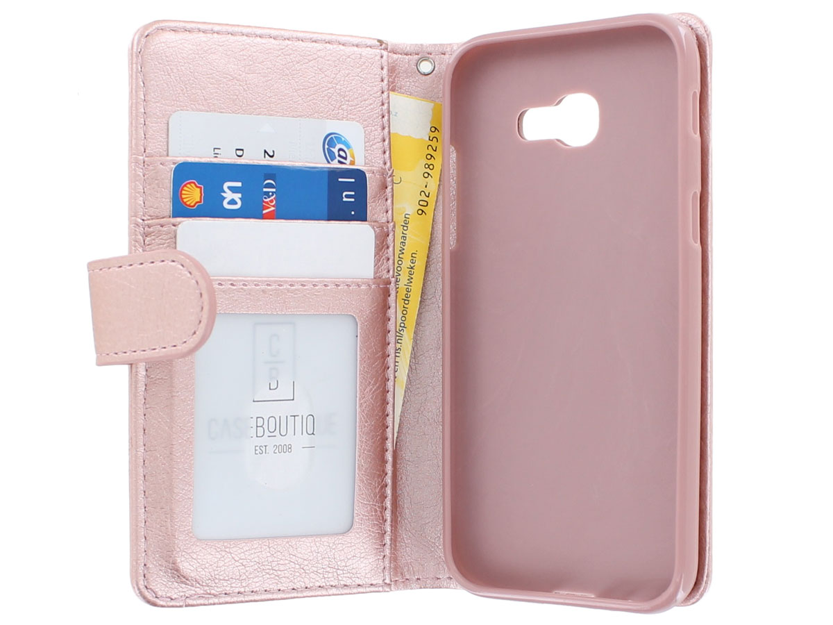 Zipper Book Case Rosé - Samsung Galaxy A5 2017 hoesje