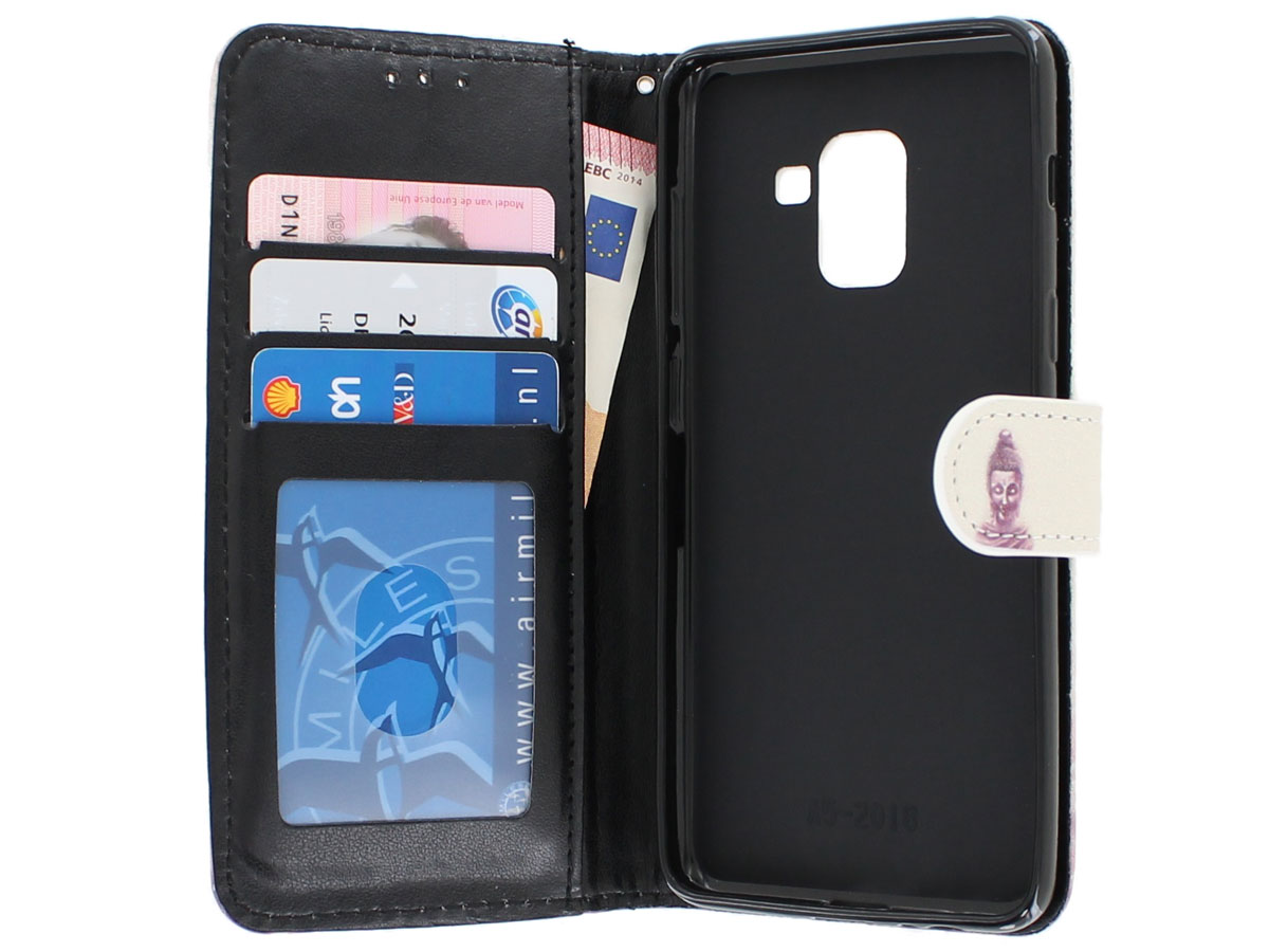 Boeddha Bookcase Wallet - Samsung Galaxy A8 2018 hoesje