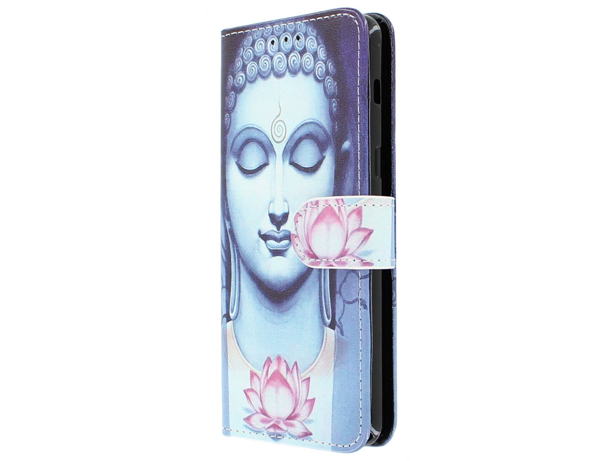 Boeddha Lily Bookcase - Samsung Galaxy A8 2018 hoesje