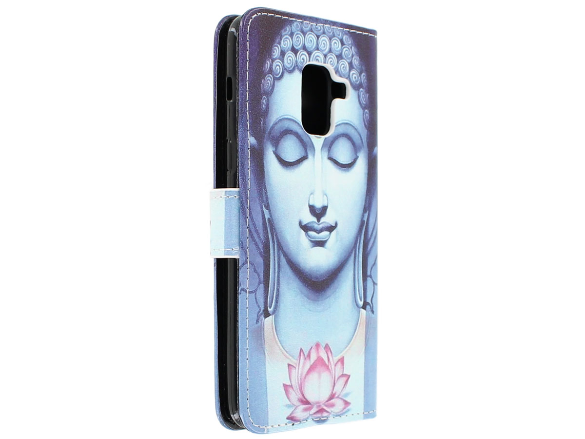Boeddha Lily Bookcase - Samsung Galaxy A8 2018 hoesje