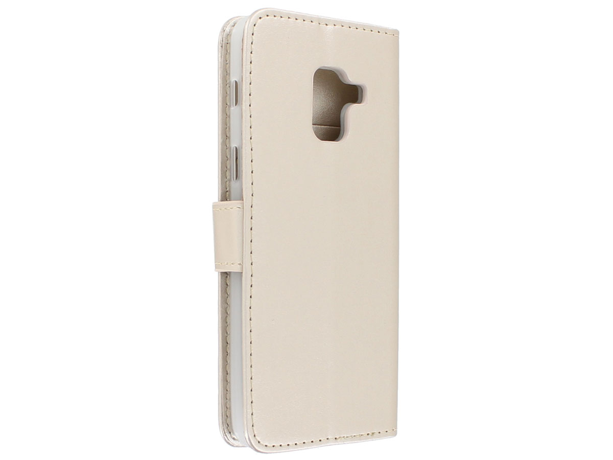 Bookcase Wallet Goud - Samsung Galaxy A8 2018 hoesje