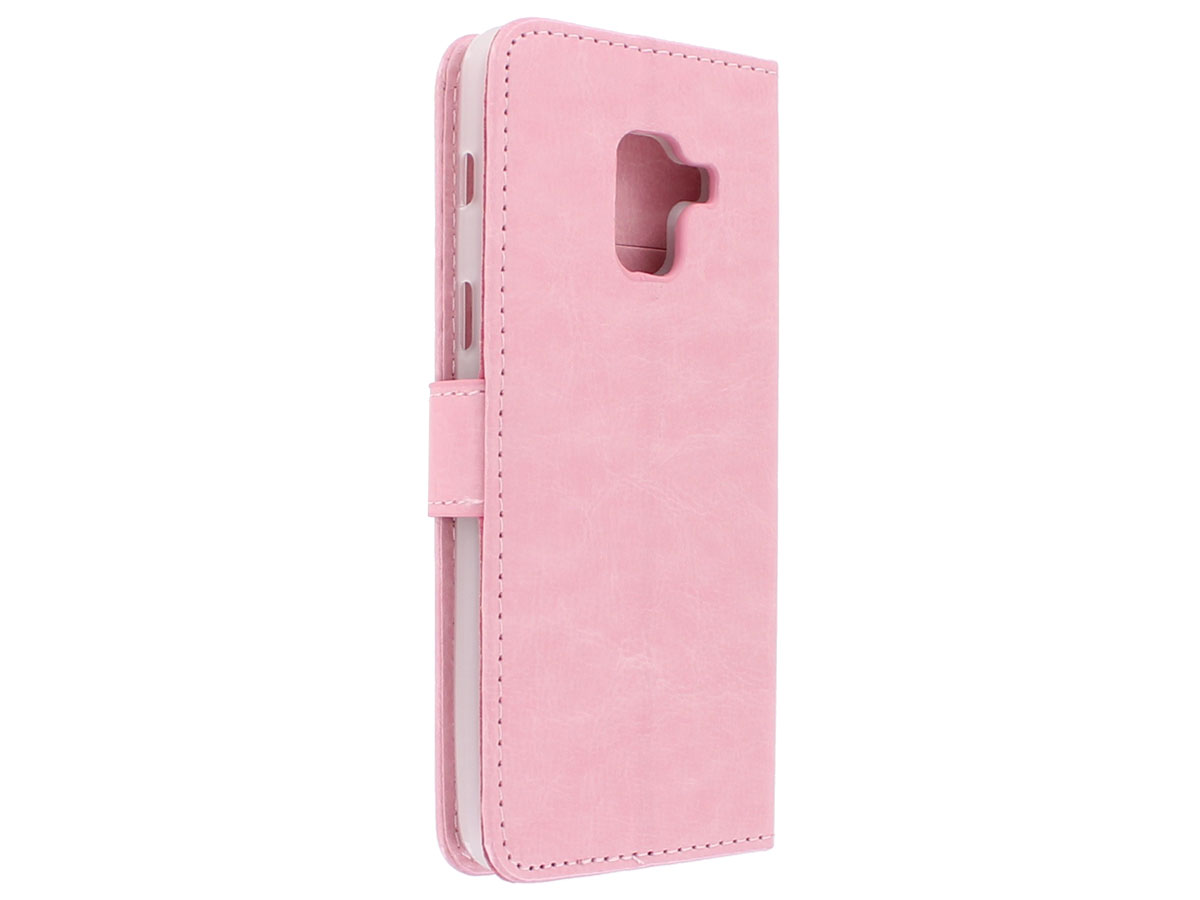 Bookcase Wallet Roze - Samsung Galaxy A8 2018 hoesje