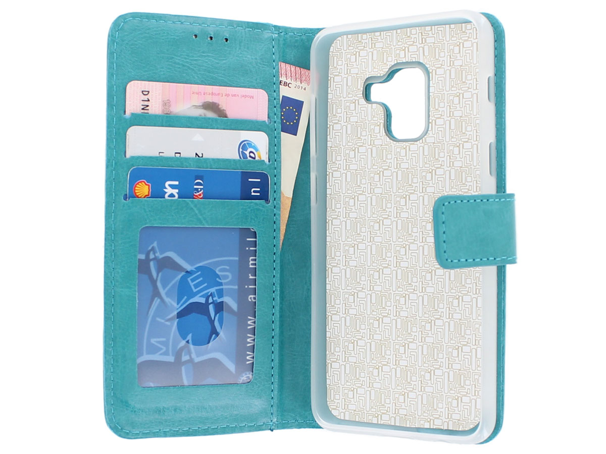 Bookcase Turquoise - Samsung Galaxy A8 2018 hoesje