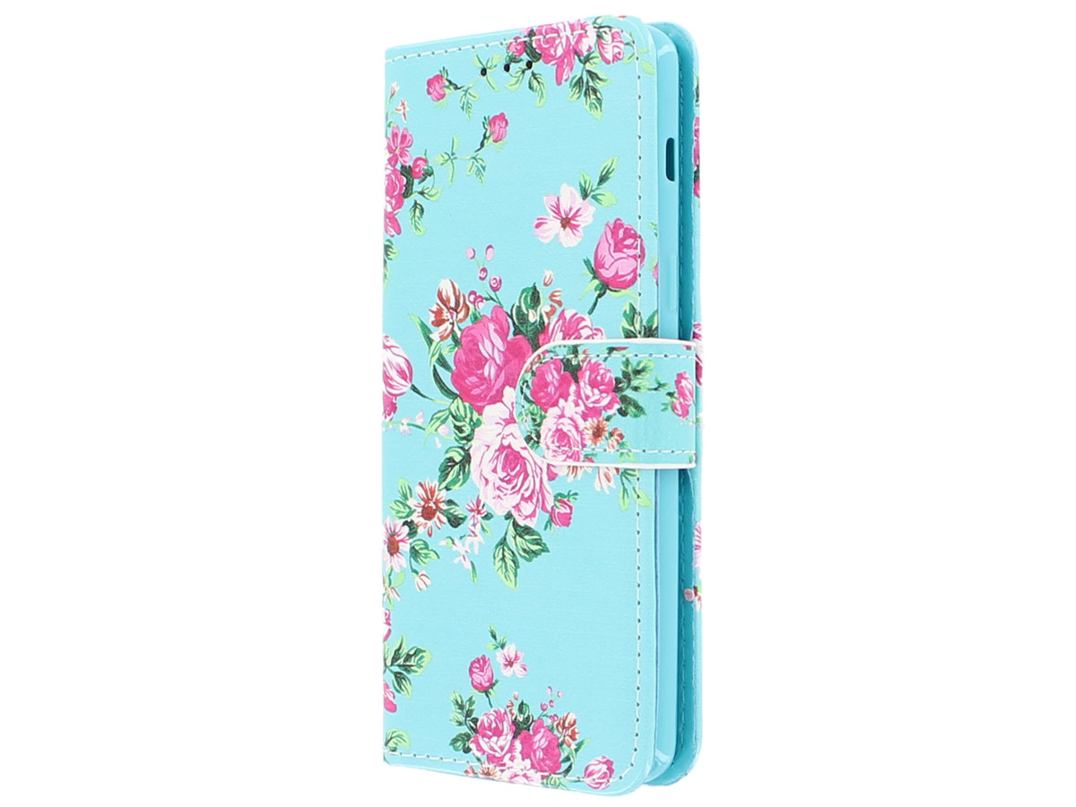 Flower Bookcase Wallet - Samsung Galaxy A8 2018 hoesje
