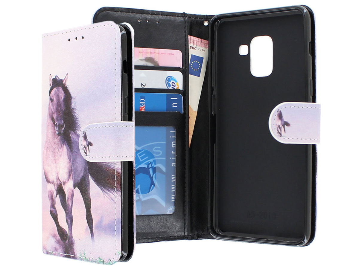 Paarden Bookcase Wallet - Samsung Galaxy A8 2018 hoesje
