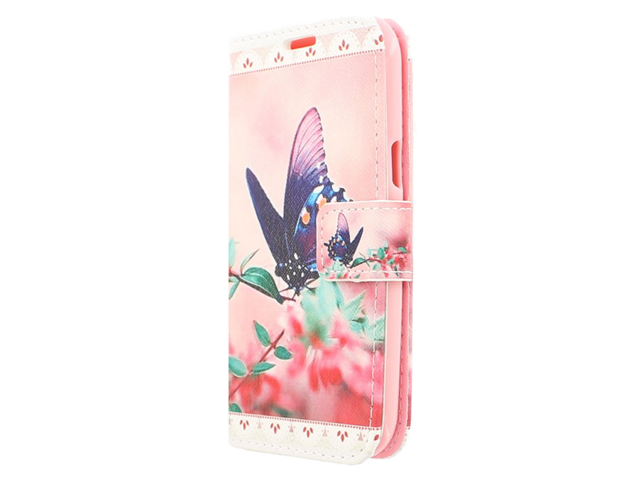 Butterfly Book Case - Samsung Galaxy J1 2015 hoesje