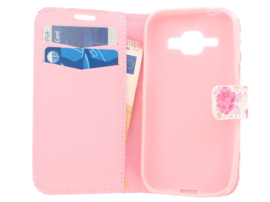 Floral Book Case - Samsung Galaxy J1 2015 hoesje