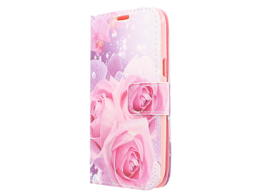 Rose Book Case - Samsung Galaxy J1 2015 hoesje