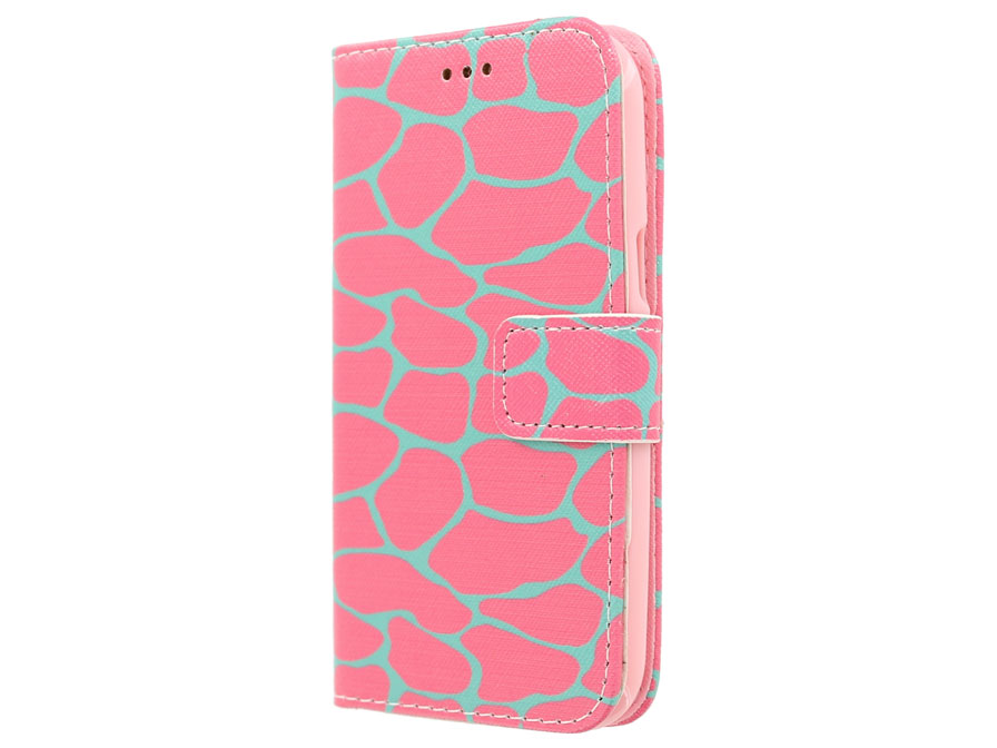 Pink Giraffe Case - Samsung Galaxy J1 2015 hoesje