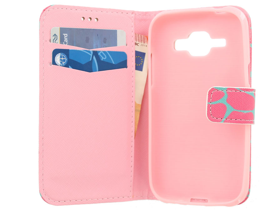 Pink Giraffe Case - Samsung Galaxy J1 2015 hoesje