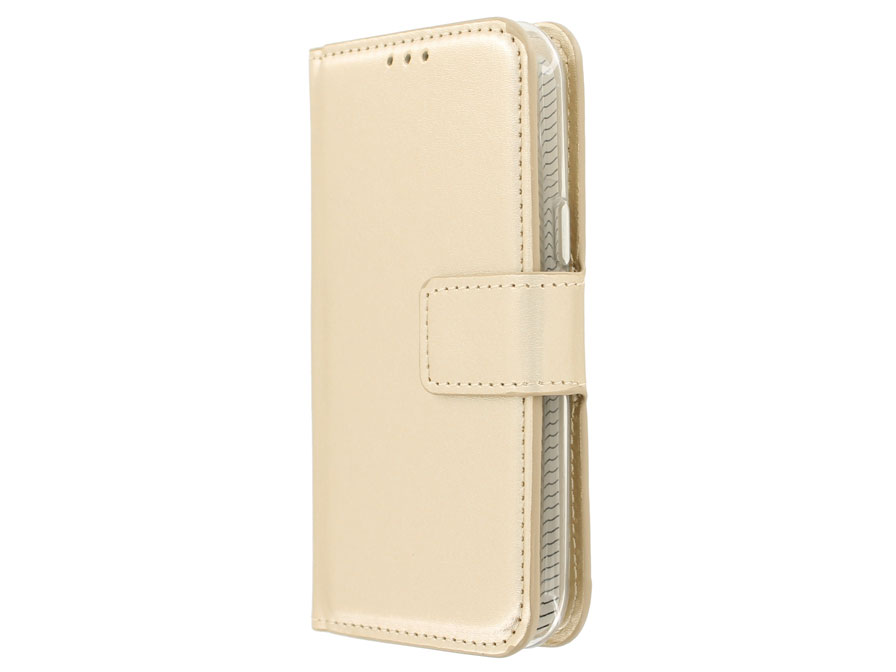 Wallet Bookcase Goud - Samsung Galaxy J1 2015 hoesje