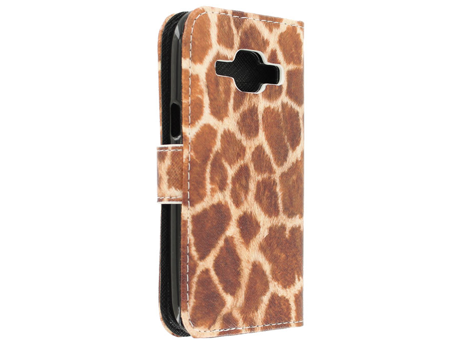 Giraffe Book Case - Samsung Galaxy J1 2015 Hoesje