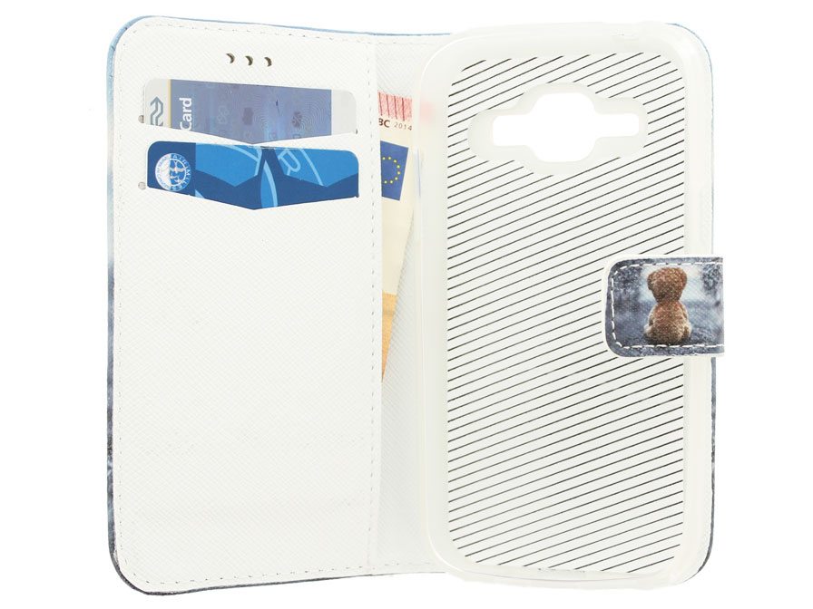 Teddy Book Case - Samsung Galaxy J1 2015 Hoesje