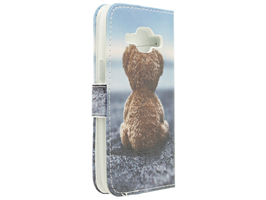 Teddy Book Case - Samsung Galaxy J1 2015 Hoesje