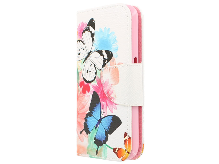 Butterflies Bookcase - Samsung Galaxy J1 2016 hoesje