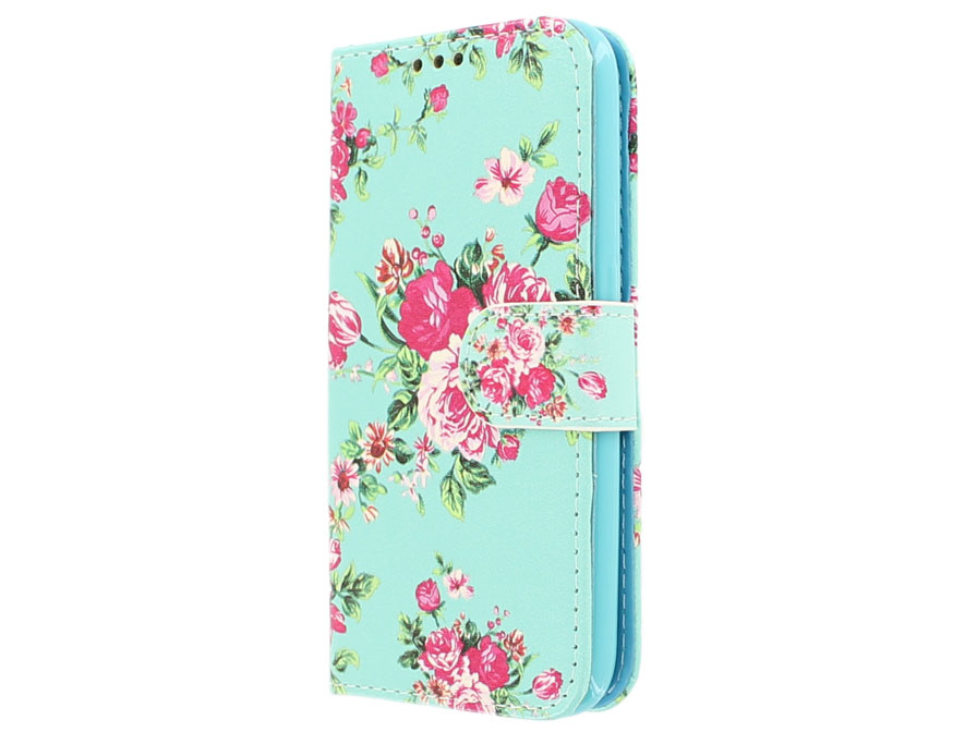 Flower Bookcase - Samsung Galaxy J1 2016 hoesje