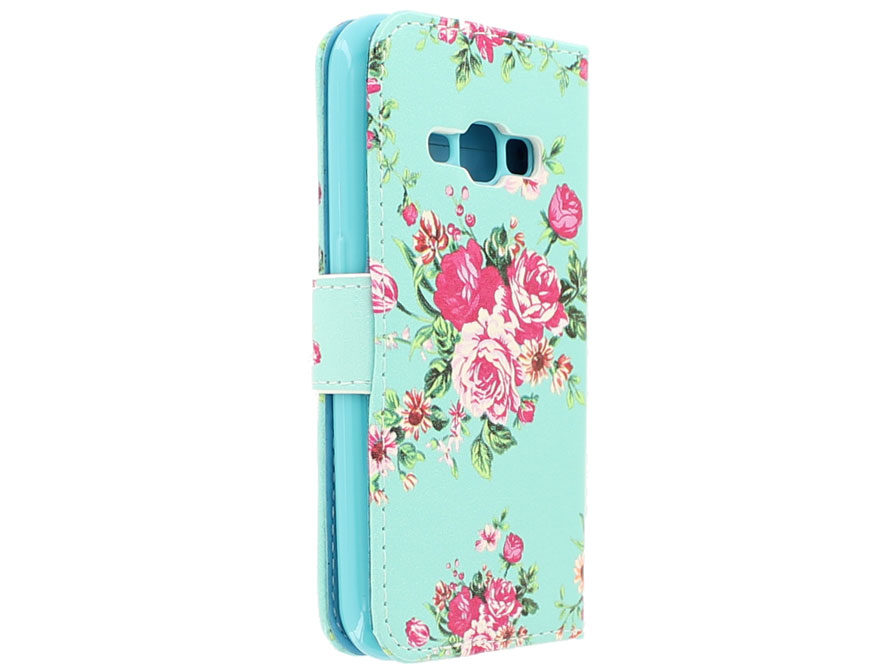 Flower Bookcase - Samsung Galaxy J1 2016 hoesje